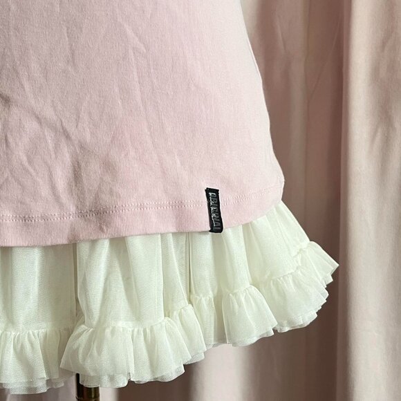 Nicole Miller Cotton Pink Tank Top with Bow - Picture 2 of 8